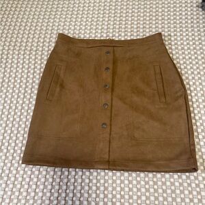 Suede skirt